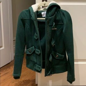 Delia’s Sweater Coat in Pine Green